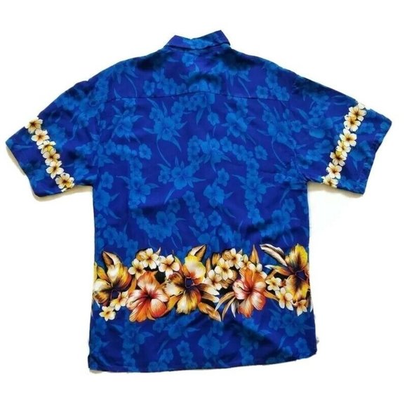 Aloha Joe Hawaiian Button up Shirt Flowers Sz +/-M - Picture 2 of 12